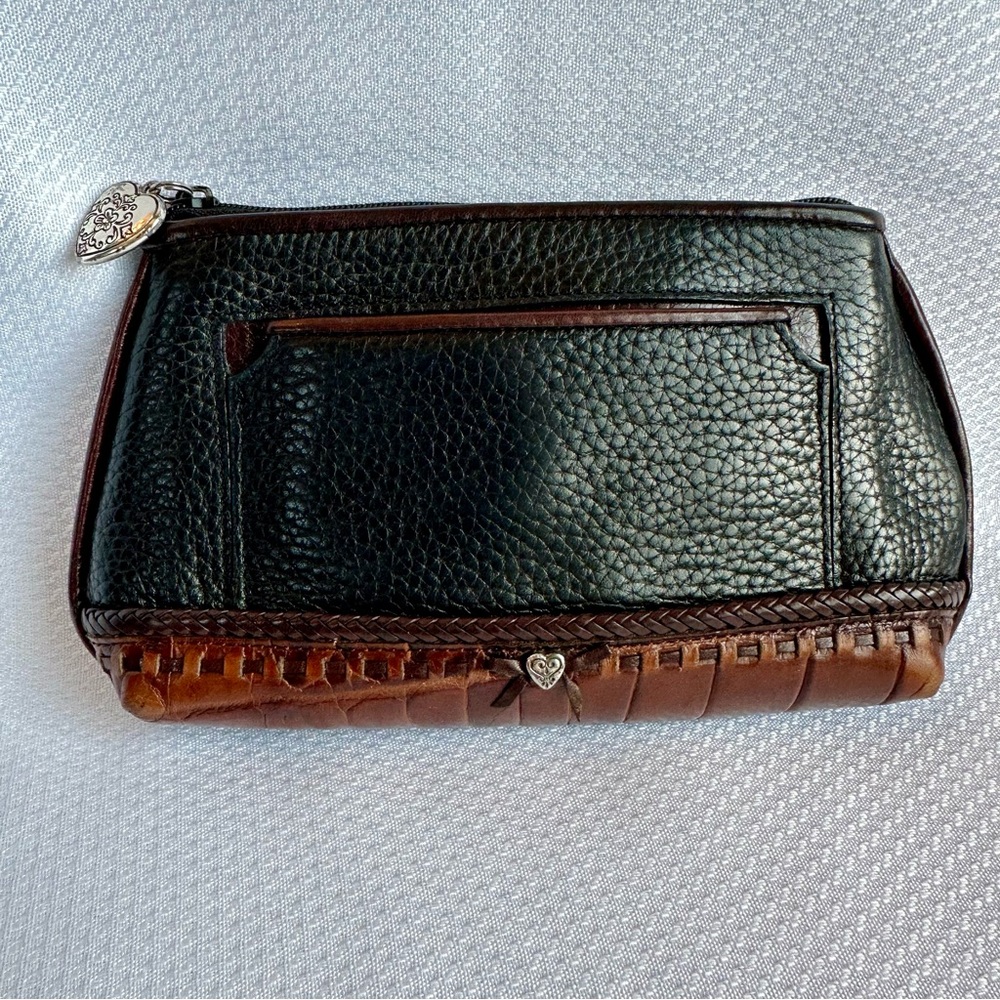Brighton Black and Brown Croc Coin Purse/Wallet